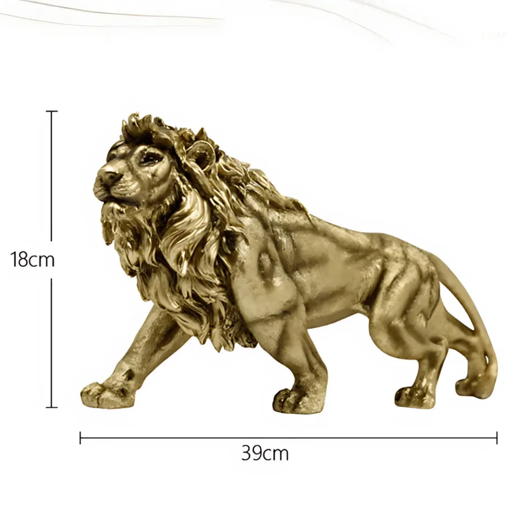 Escultura Leão Dourado - Tazzi