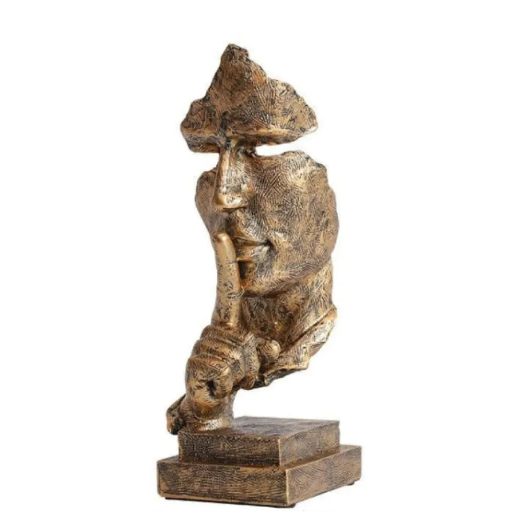 Escultura "Silêncio Vale Ouro" - Tazzi