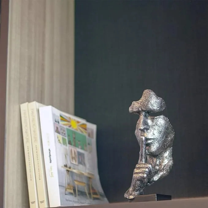 Escultura "Silêncio Vale Ouro" - Tazzi